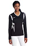 Cover: asics women's mintonette long sleeve tee, black/white, medium