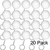 Cover: blulu 20 pack white volleyball keychains for party favors, school carnival reward, party bag gift fillers (volleyball keychains,